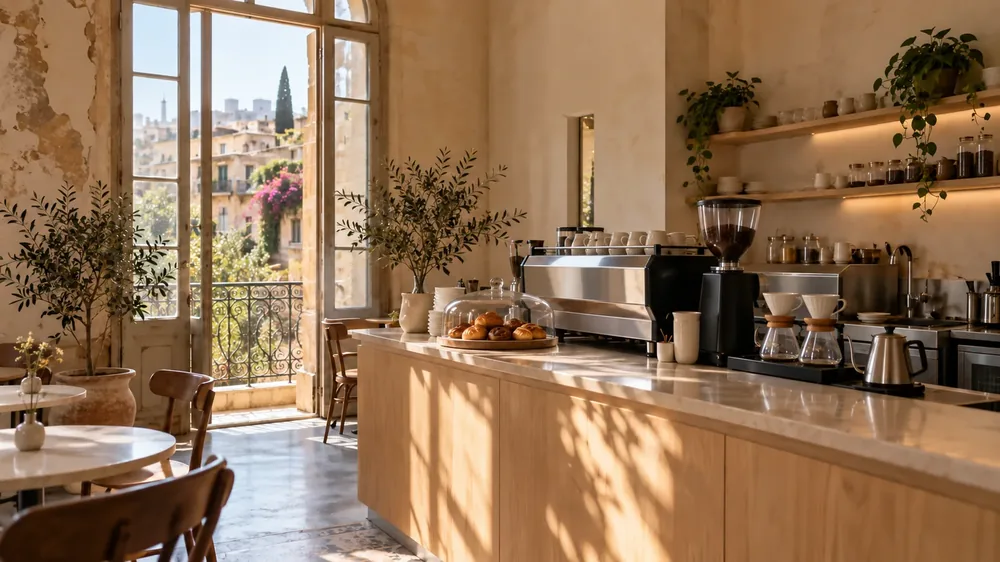 Bunn, a café with a counter.